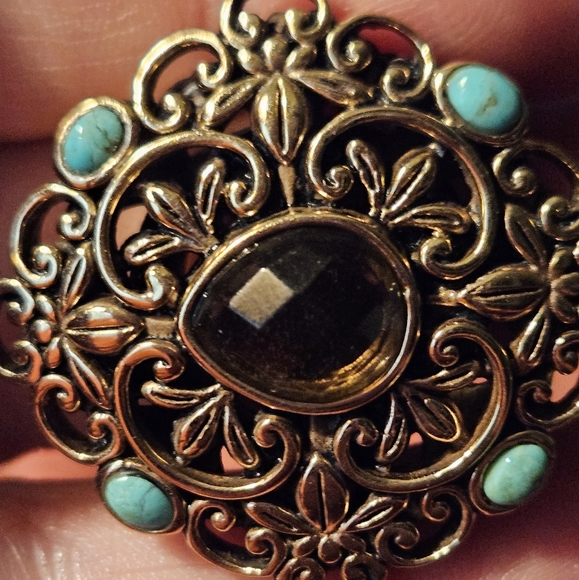 Barse Turquoise and Topaz ring - Picture 6 of 9